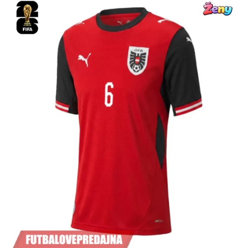 Lacne Ženy Futbalové dres Rakúsko Nicolas Seiwald #6 MS 2026 Krátky Rukáv - Domáci